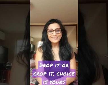 Embedded thumbnail for Drop it or crop it, choice is yours!  Mental awareness  mental wellness matters liveinnow love